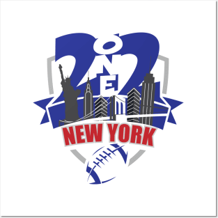 212 New York City Football Blue/Red Posters and Art